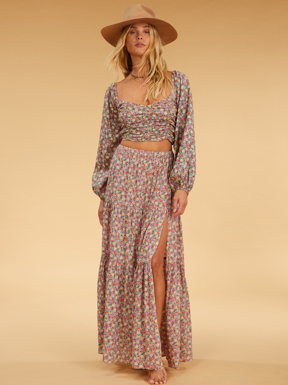 BILLABONG x SALTY BLONDE Free Love Skirt Floral Large NWT 167 - Picture 2 of 14